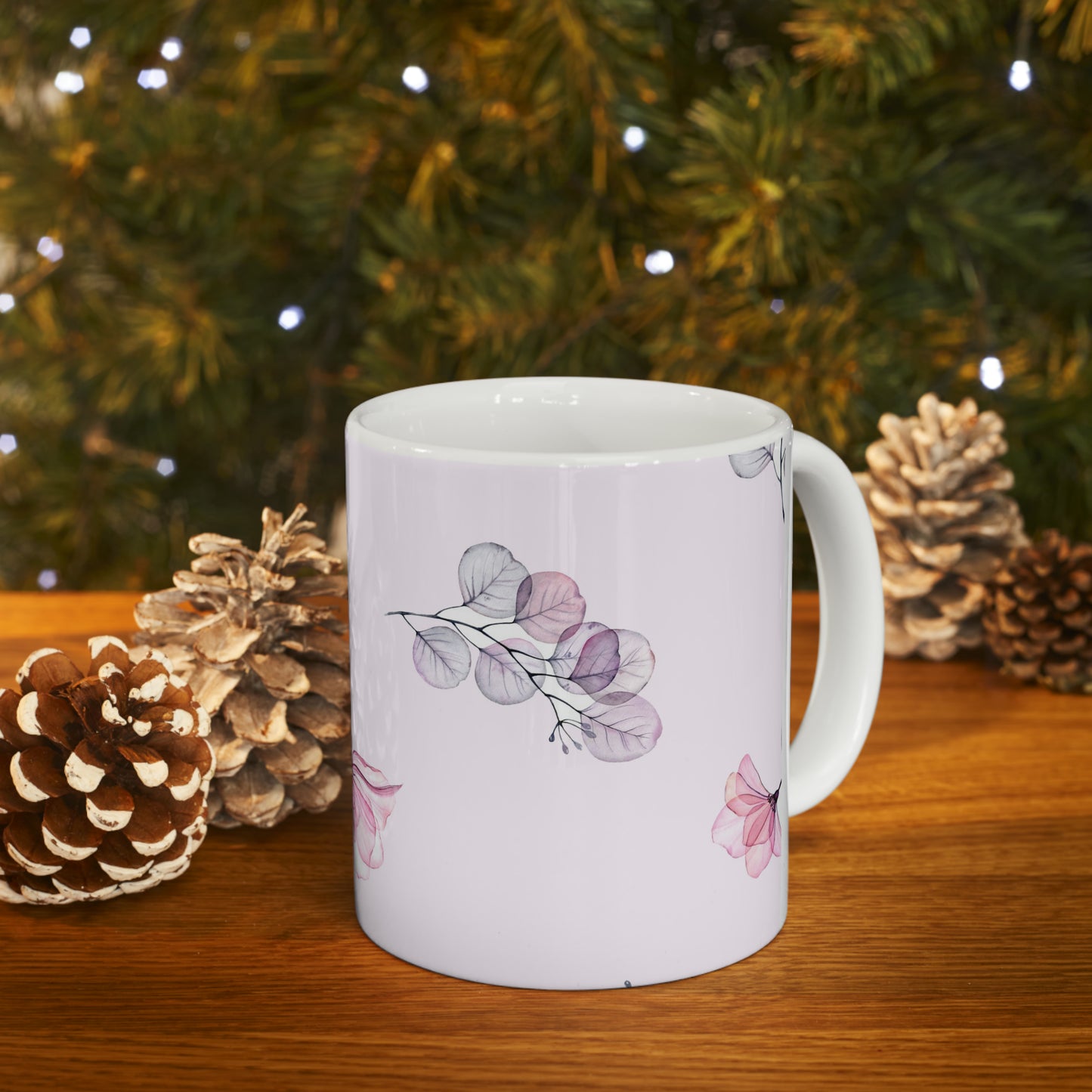 Floral Ceramic Mug, 11oz