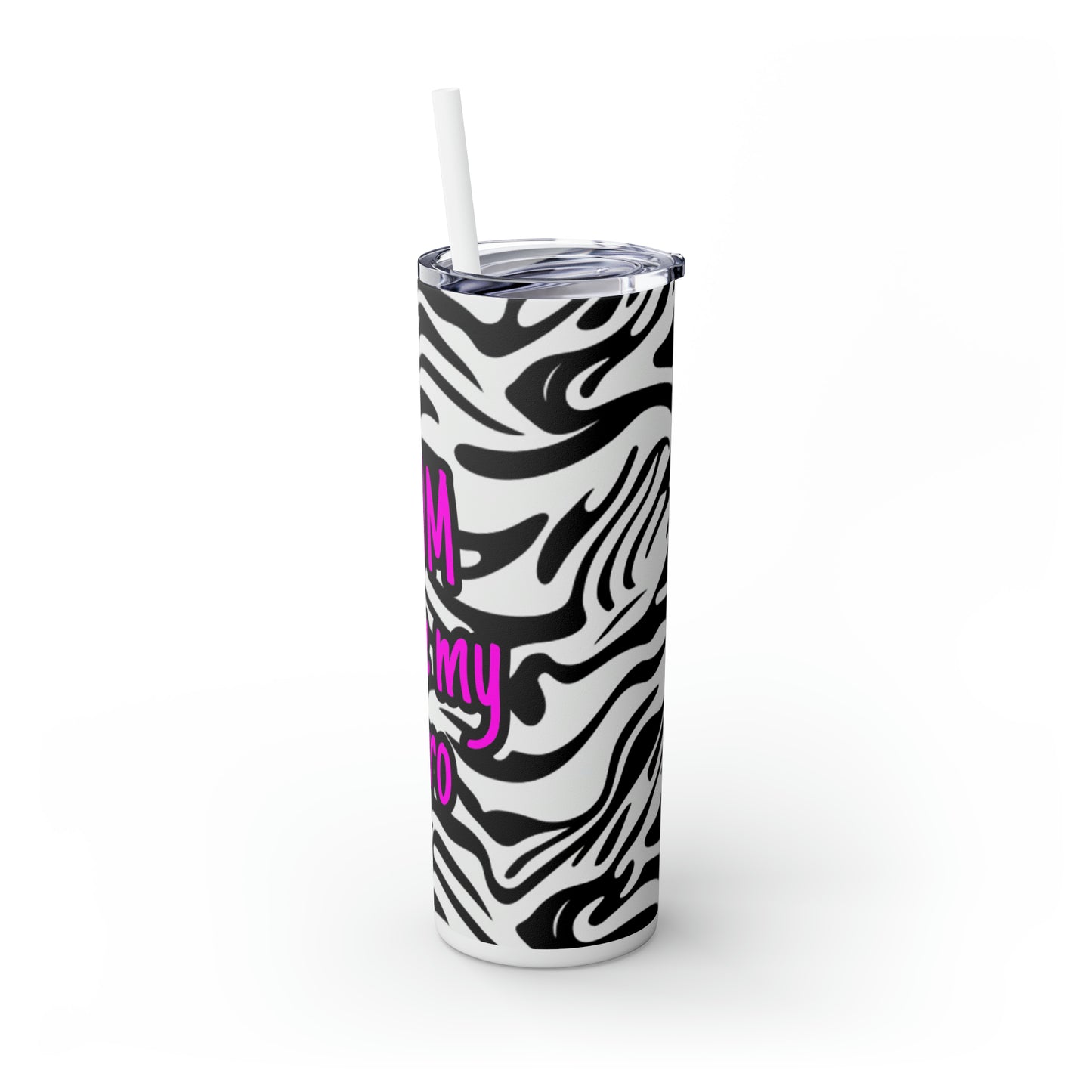 Mom you my hero Skinny Tumbler with Straw, 20oz