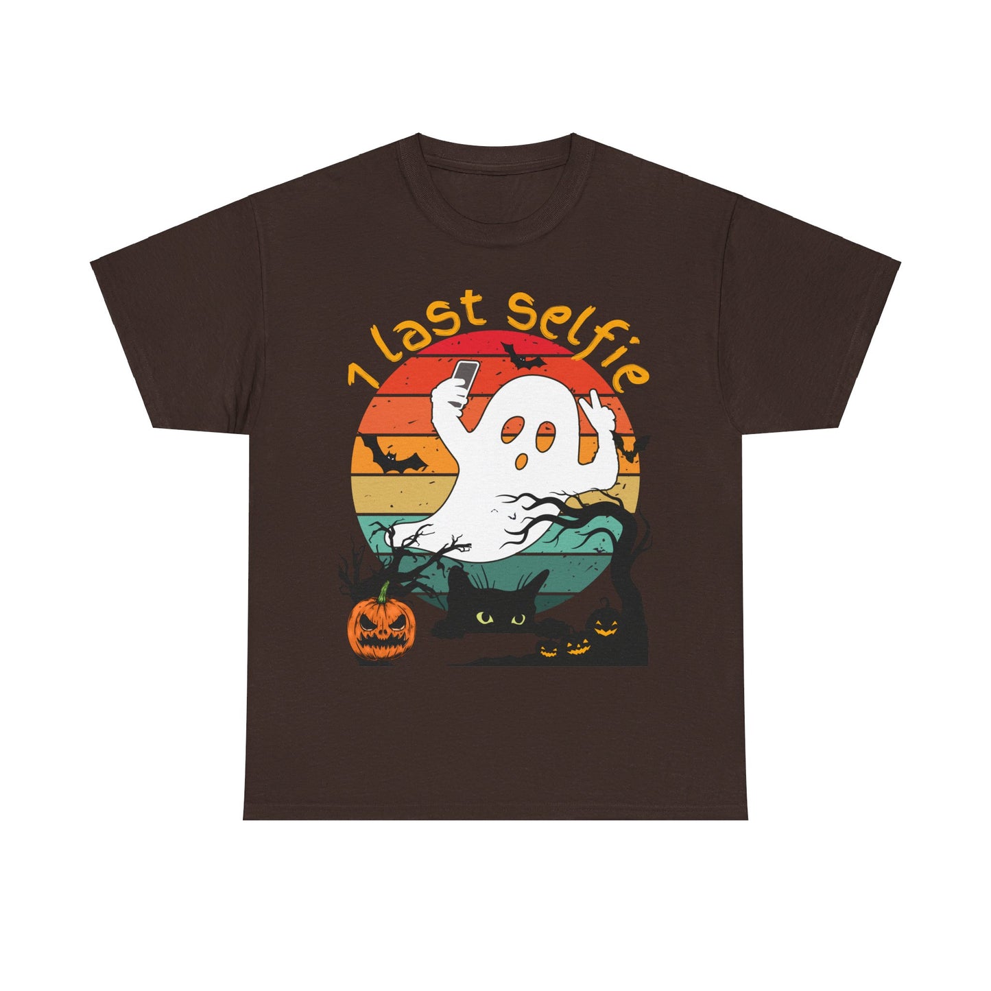 Halloween ( 1 Last Ghost Selfie ) Unisex Heavy Cotton Tee