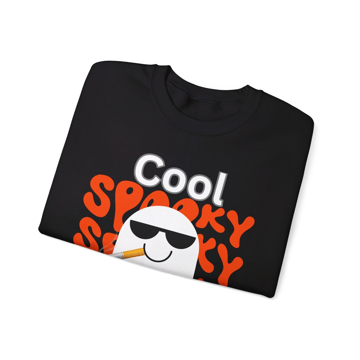 Cool Spooky Ghost Unisex Heavy Blend™ Crewneck Sweatshirt