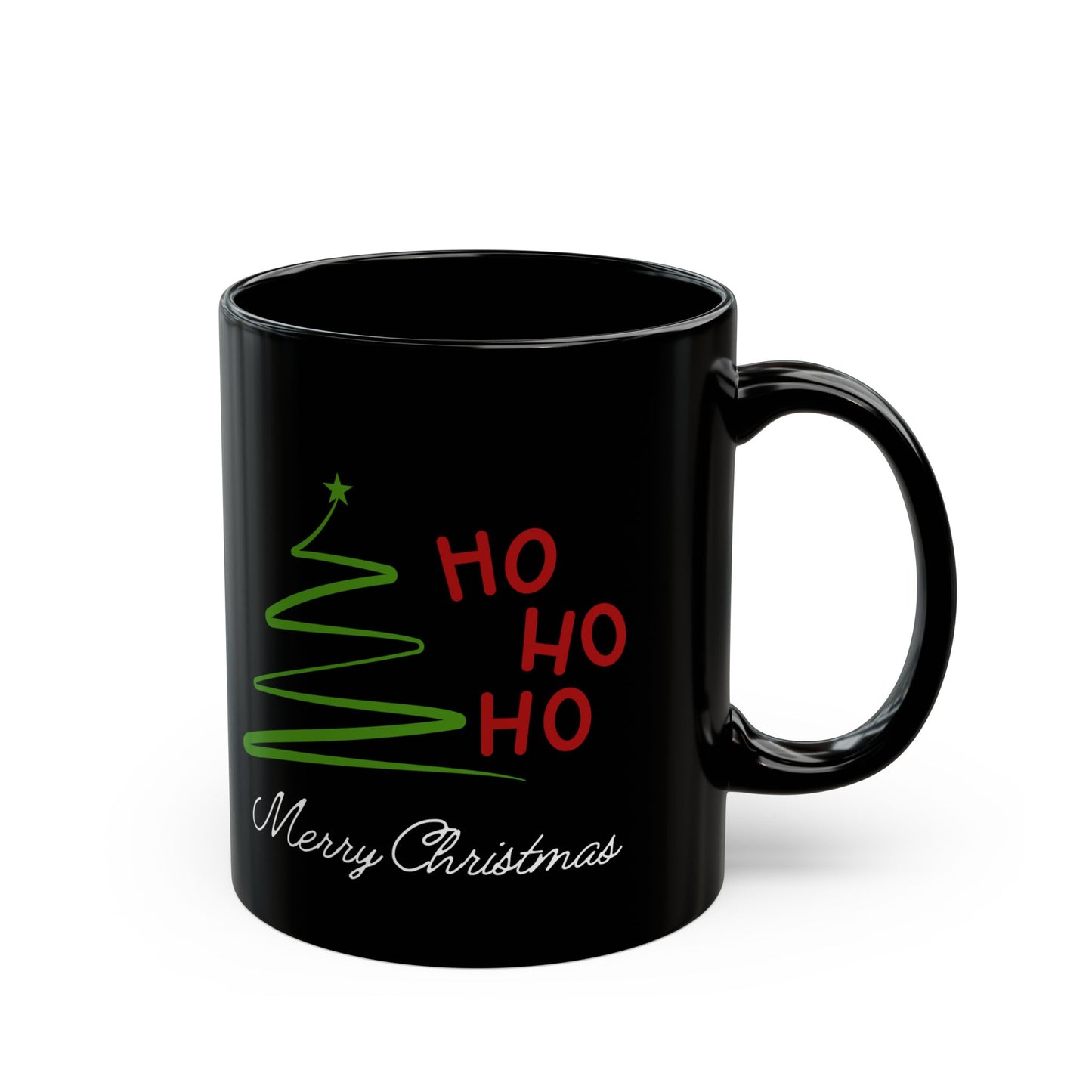 Ho ho ho, Merry Christmas, Black Mug (11oz, 15oz)