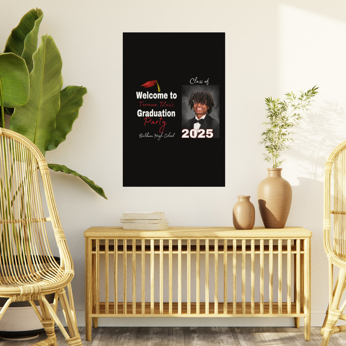 Terrance Titus Personalized Graduation Foam Board Sign - Class of 2025