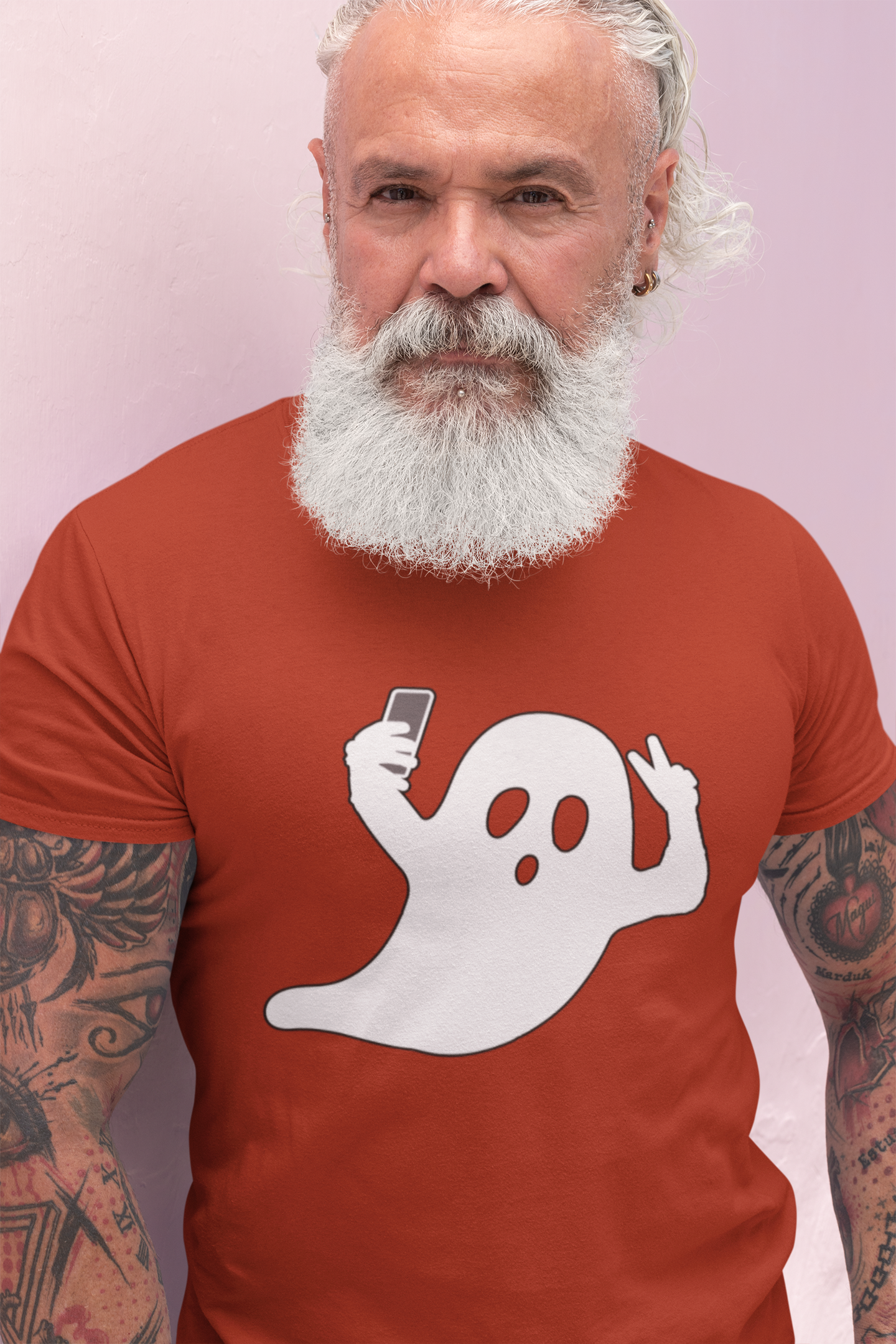 Halloween Ghost selfie ( 1 Last Ghost Selfie ) Unisex Heavy Cotton Tee