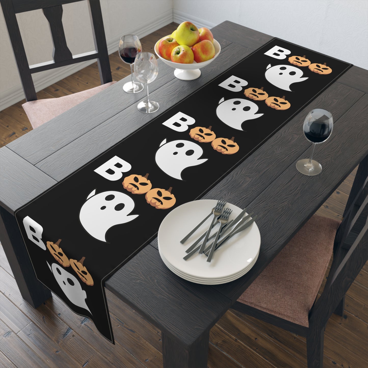 Halloween ghost boo table runner (Cotton, Poly)