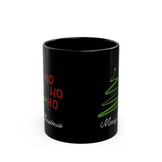 Ho ho ho, Merry Christmas, Black Mug (11oz, 15oz)