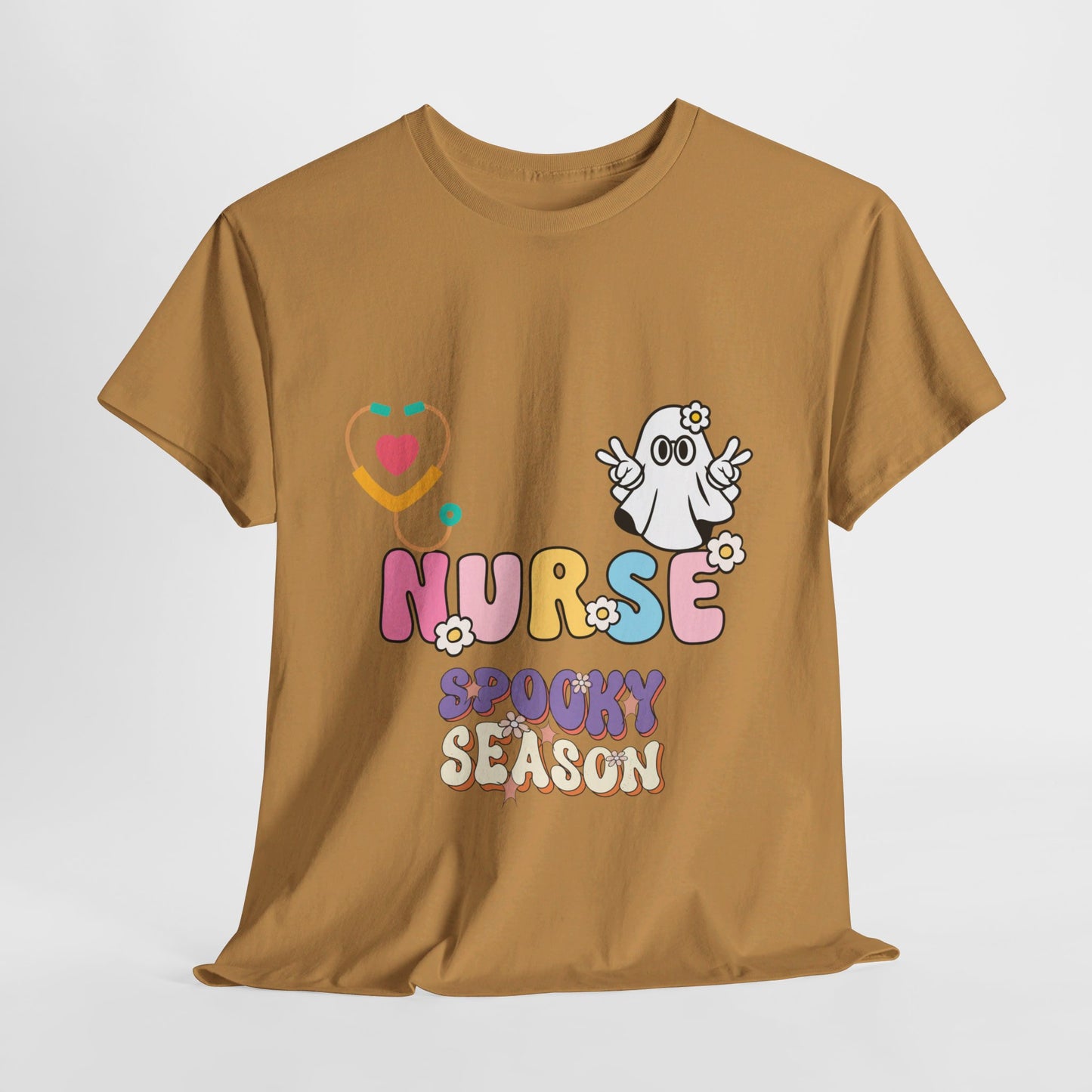 Nurse spooky season Unisex Heavy Cotton Tee