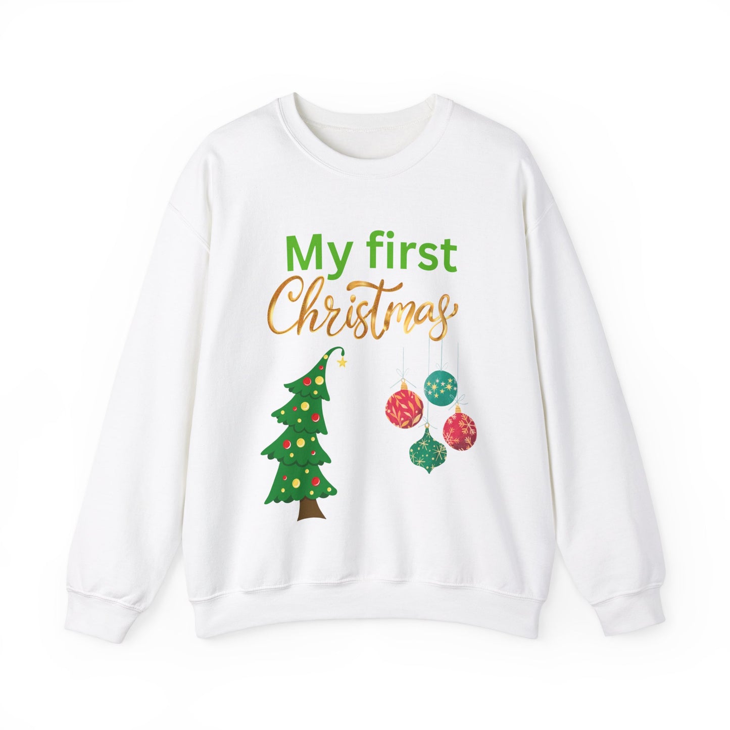 My first Christmas as papa. Crewneck Sweatshirt