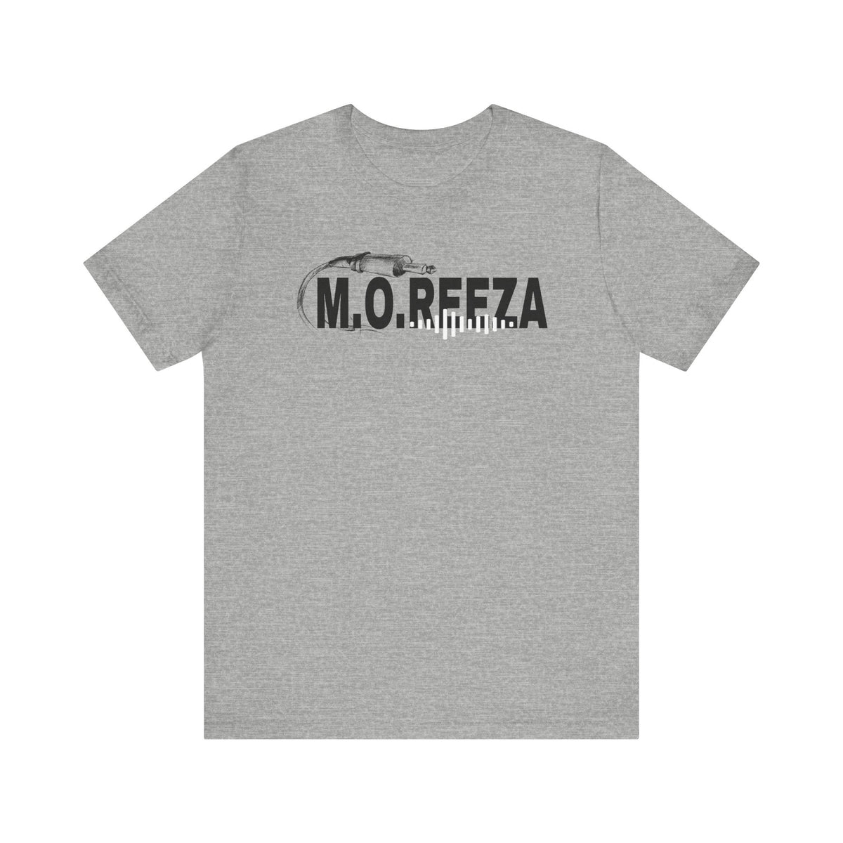 Moreeza Stylish Unisex Jersey Tee with M.O.R.E.E.Z.A Design, Trendy Casual Wear, Everyday Comfort, Perfect for Gift Giving, Graphic Tee