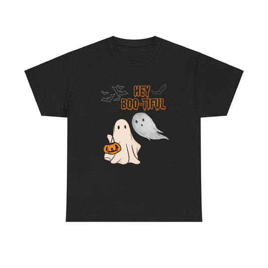 Halloween shirt, Hey Boo-tiful Unisex Heavy Cotton Tee