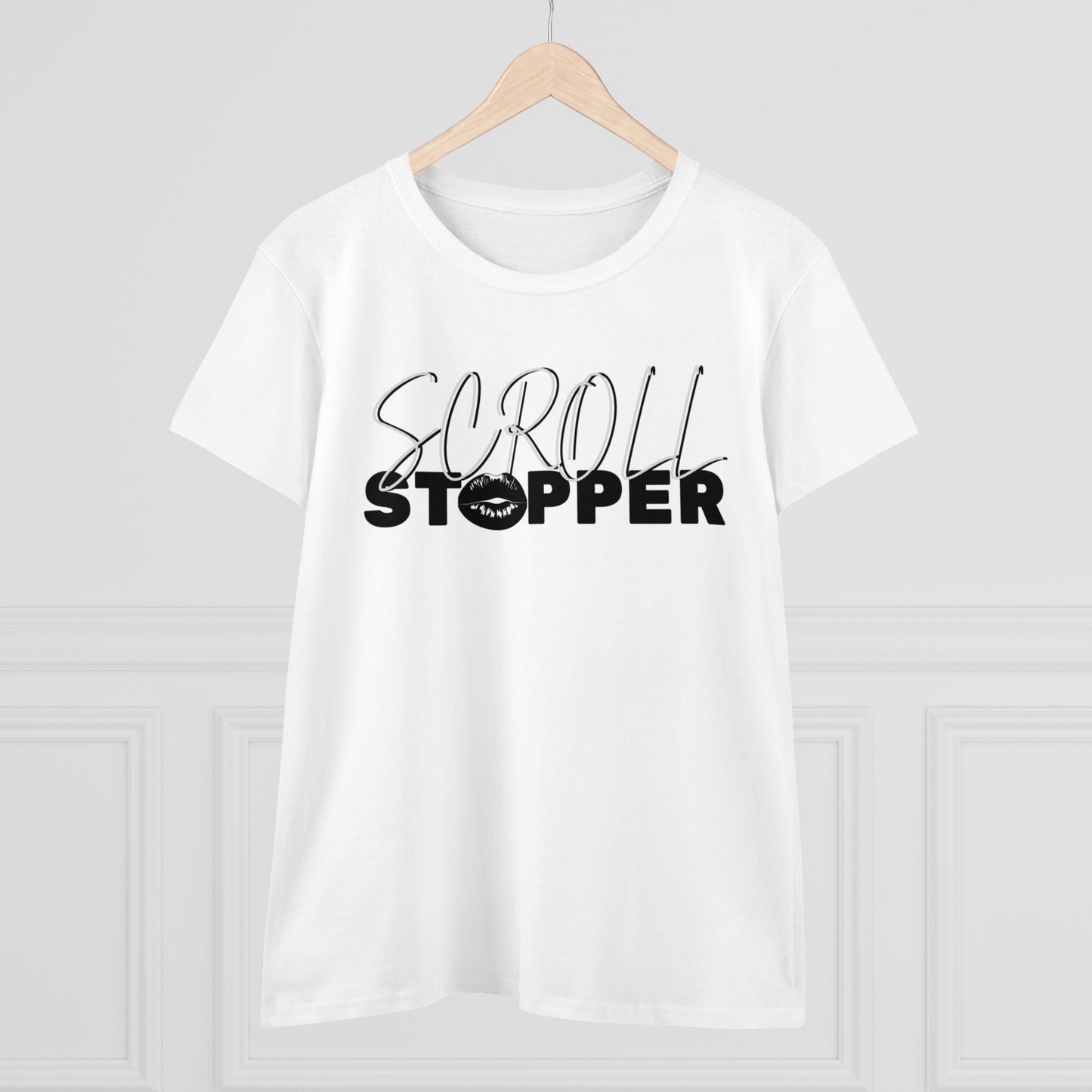 Scroll stopper cute Women's Midweight Cotton Tee