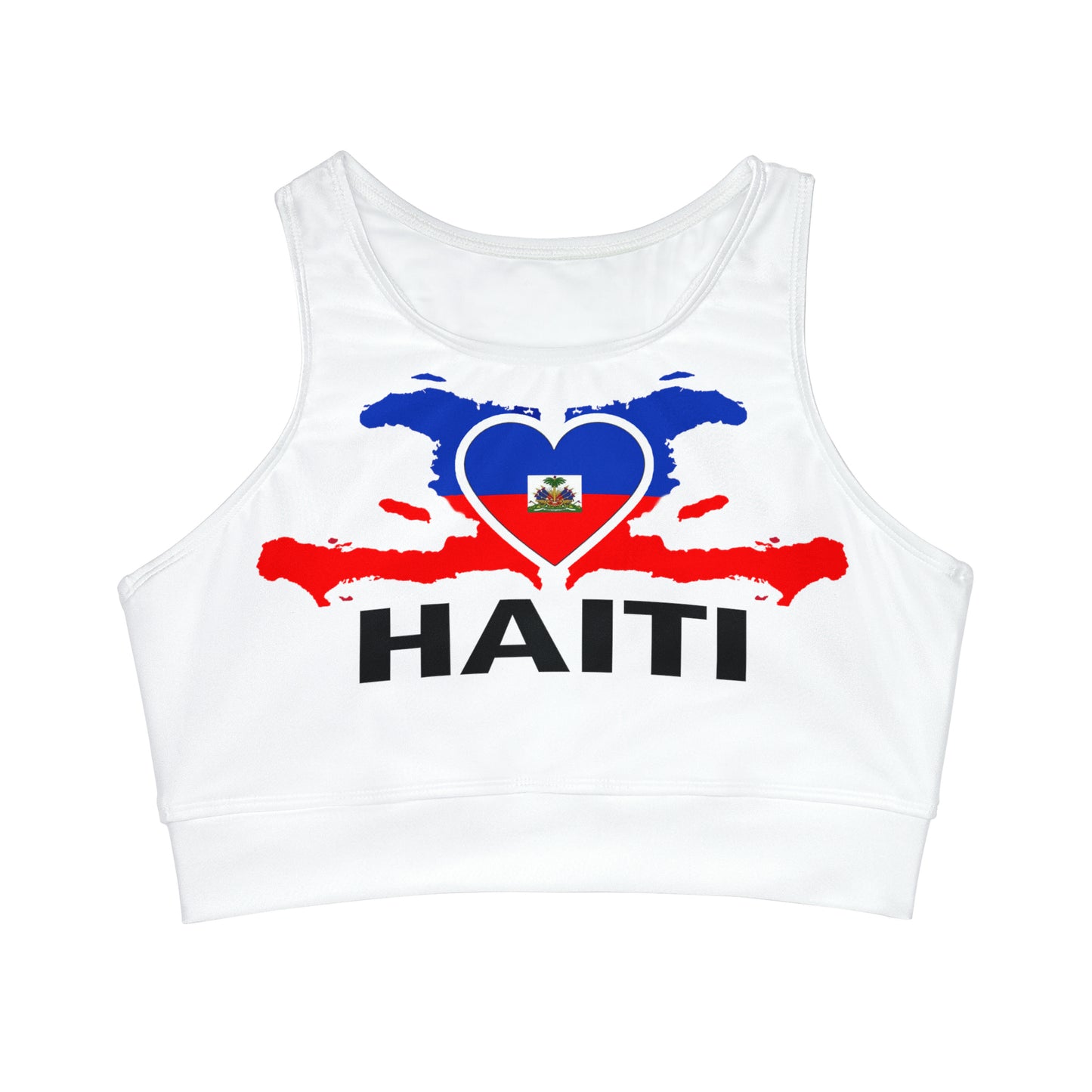 Haitian High Neck Crop Bikini Top (AOP)