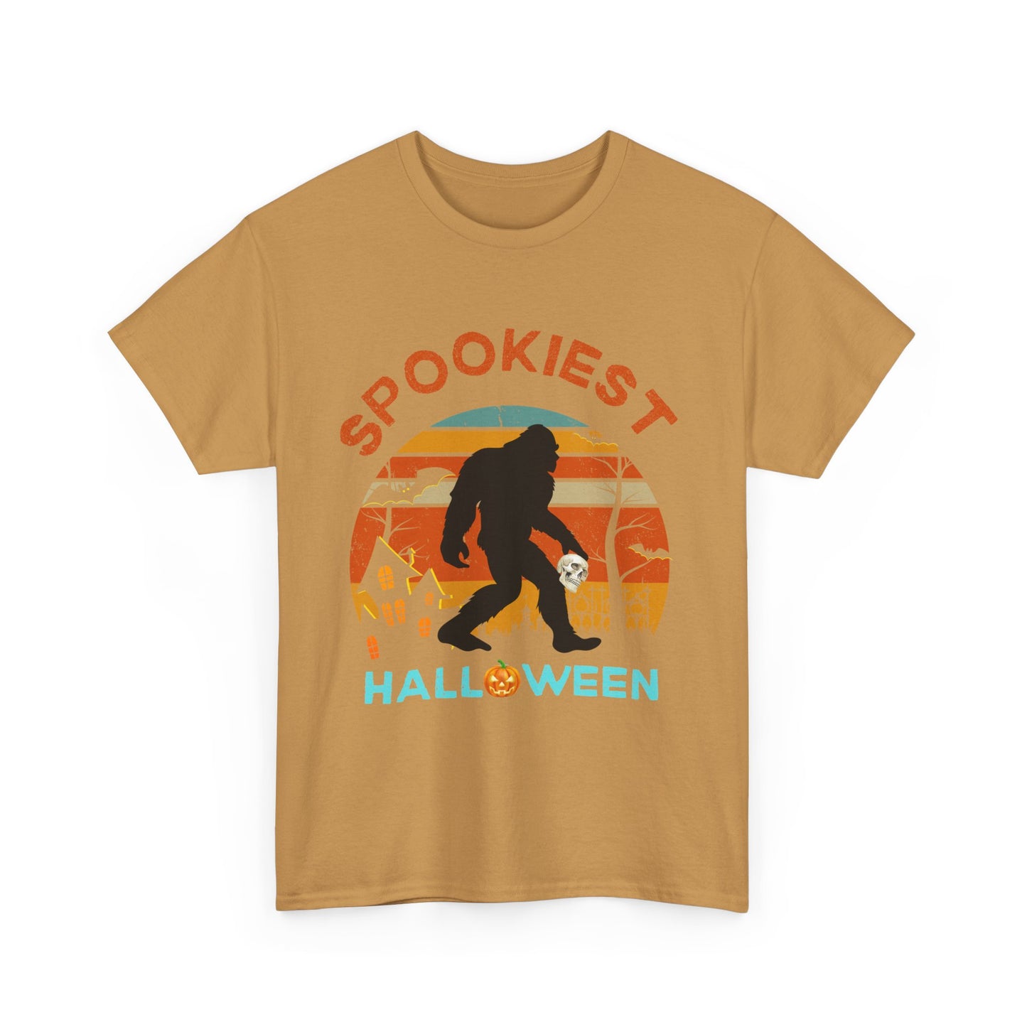 Halloween shirt with big foot carrying skull