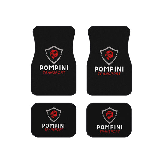PompiniTransport Luxury Logo Car Mats (Set of 4) — Ismalaire Transport Emblem