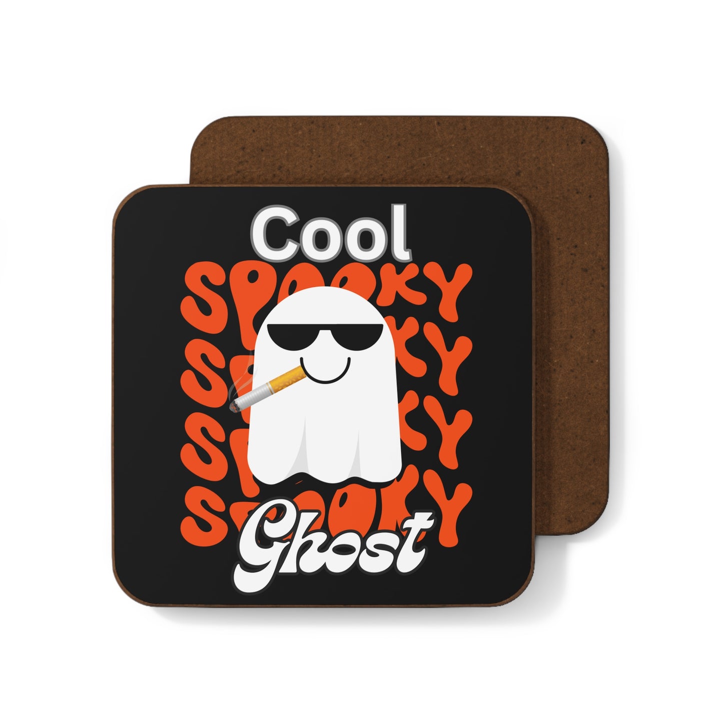 Cool smoking ghost, Hardboard Back Coaster