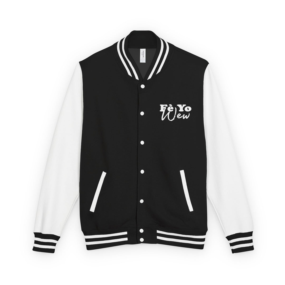 Fè yo wew Letterman Jacket — 'Fe Yo Wew' Retro Script Varsity Jacket