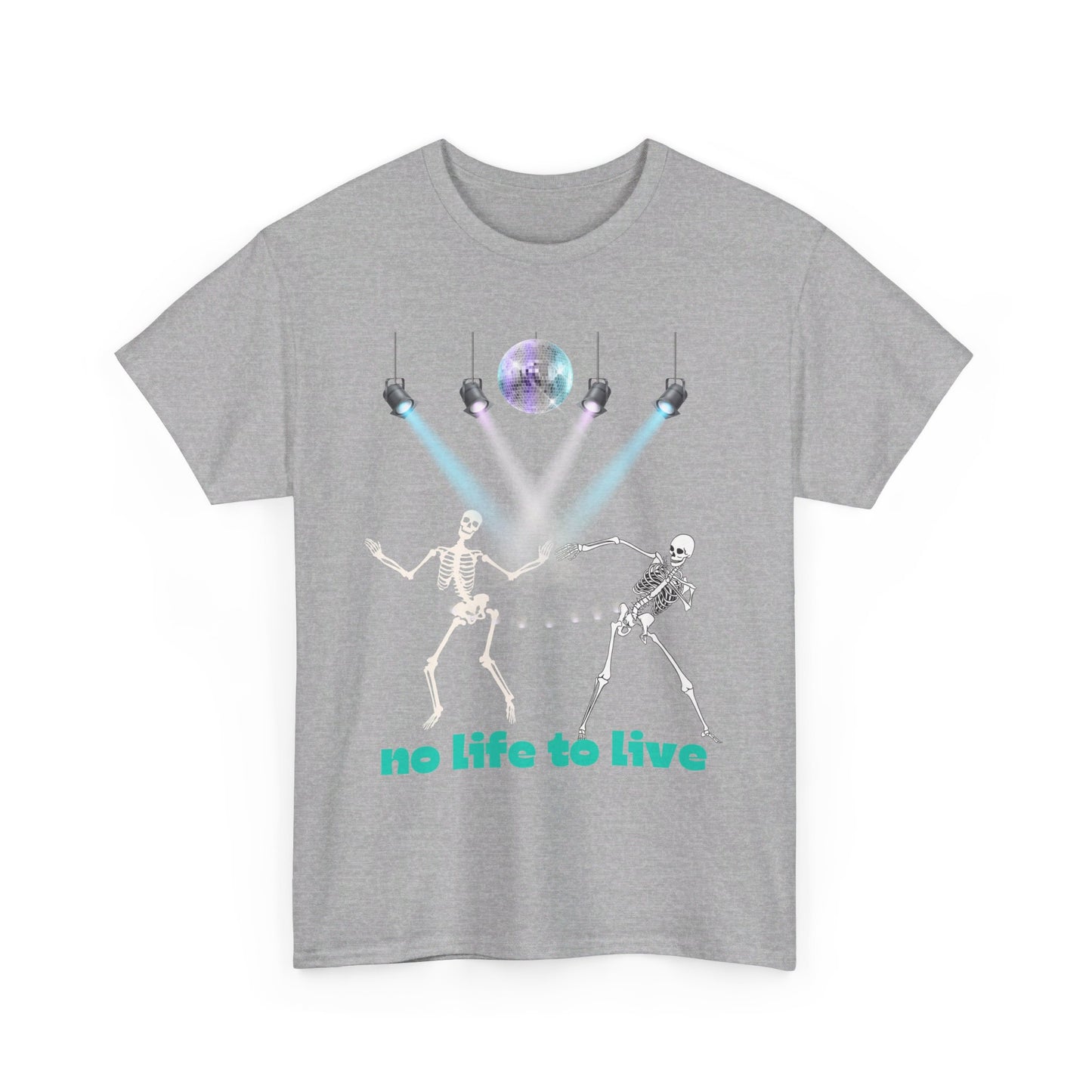 Halloween dancing skeleton Unisex Heavy Cotton Tee