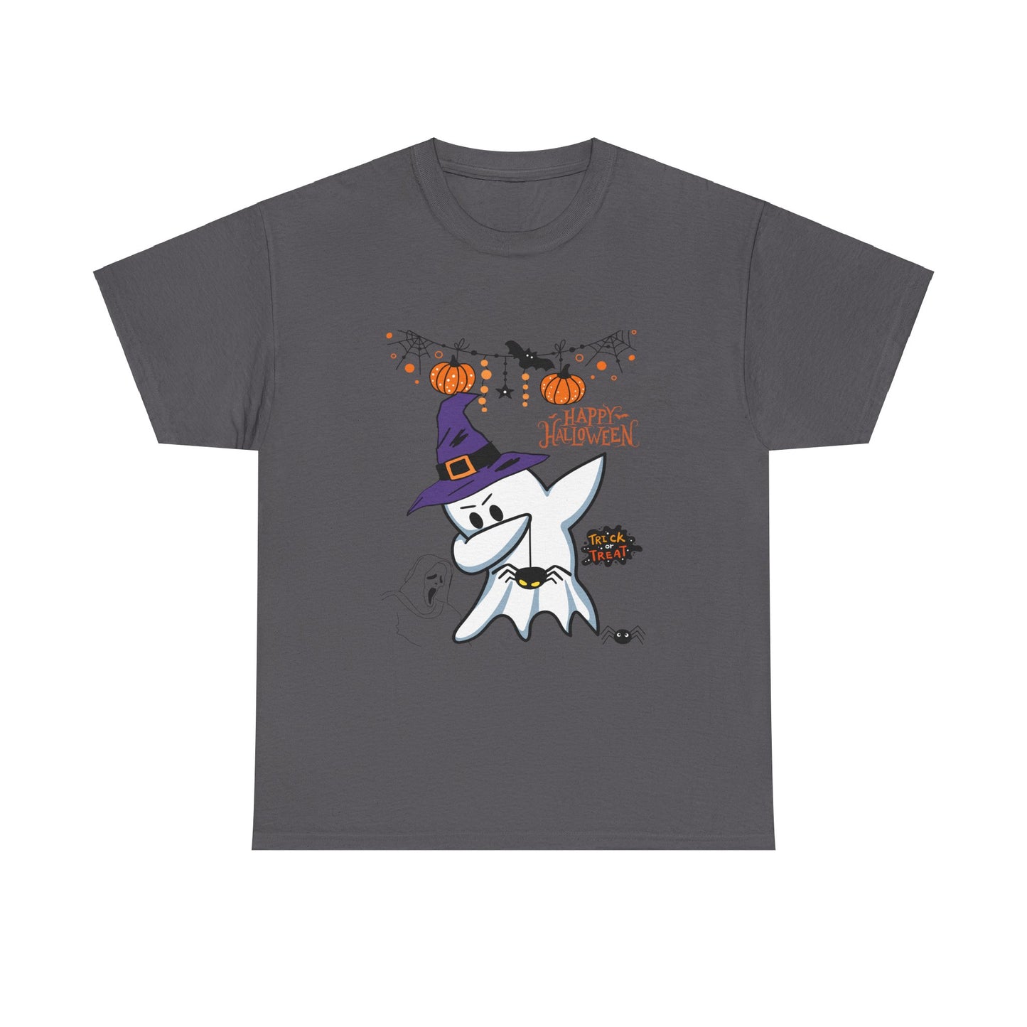 Dabbing Ghost Happy Halloween Dabbing Ghost Unisex Heavy Cotton Tee