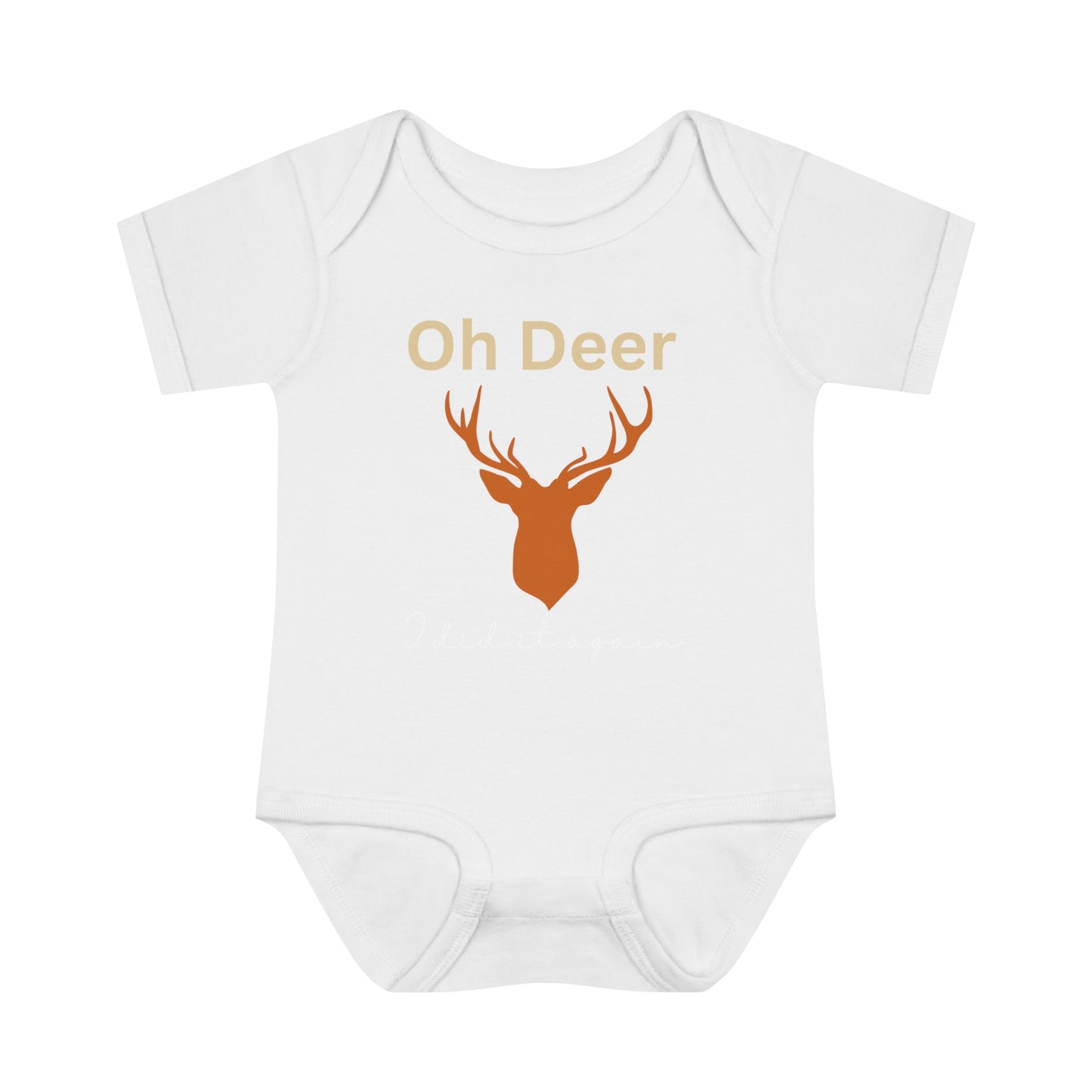 Oh deer I did it again, Infant Baby Rib Bodysuit