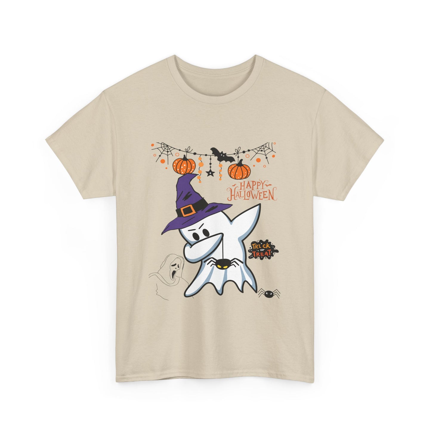 Dabbing Ghost Happy Halloween Dabbing Ghost Unisex Heavy Cotton Tee