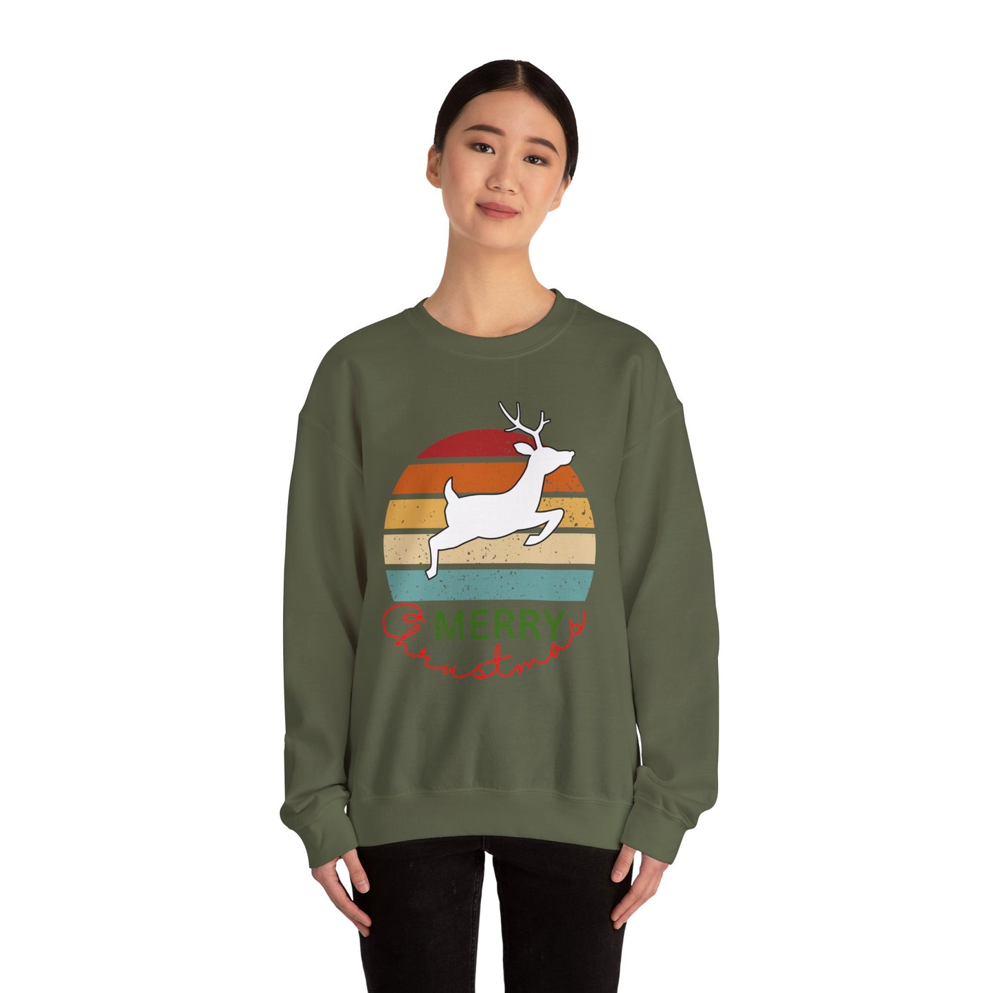 Ho ho ho deer, Merry Christmas. Crewneck Sweatshirt