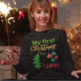 My first Christmas as MaMa. Crewneck Sweatshirt