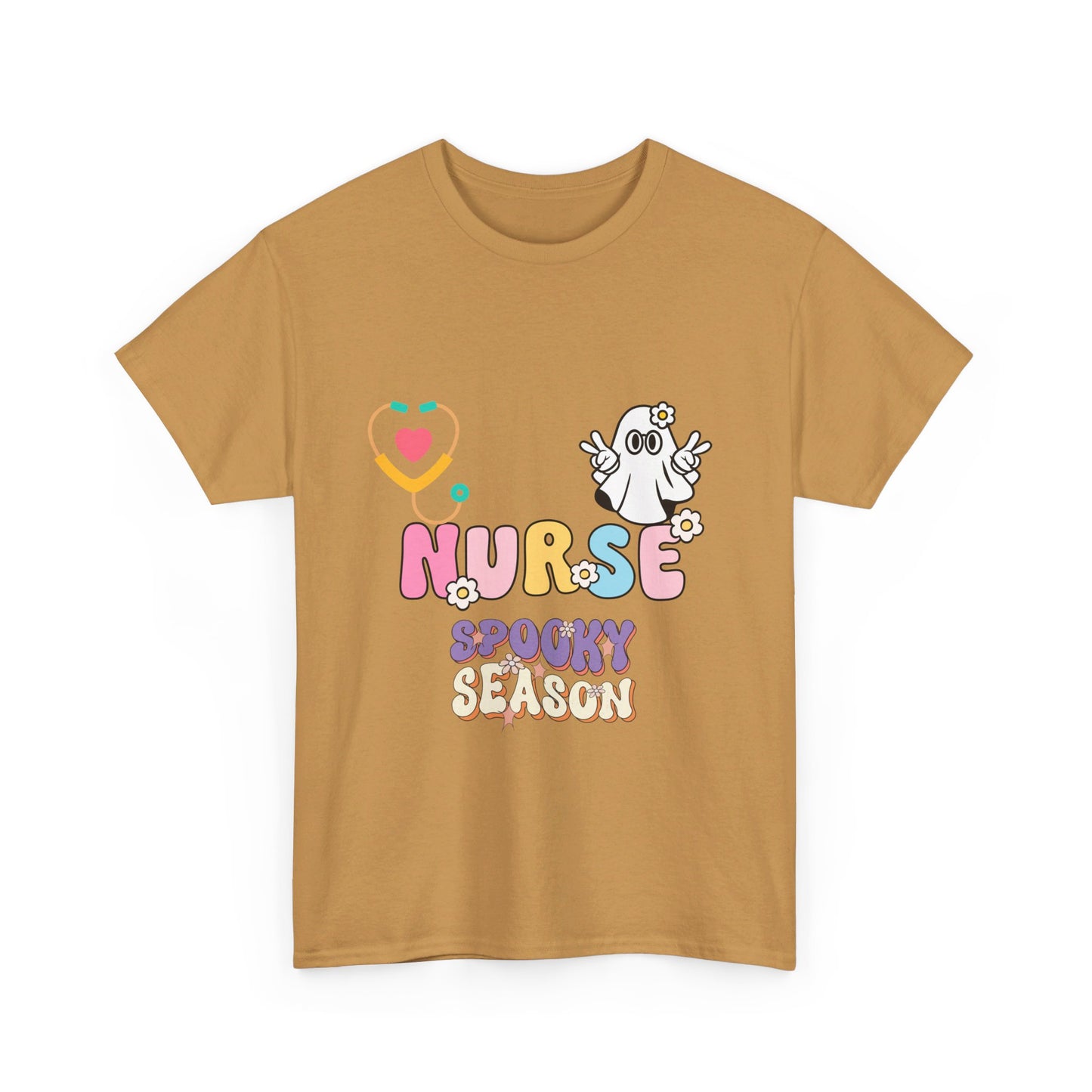 Nurse spooky season Unisex Heavy Cotton Tee