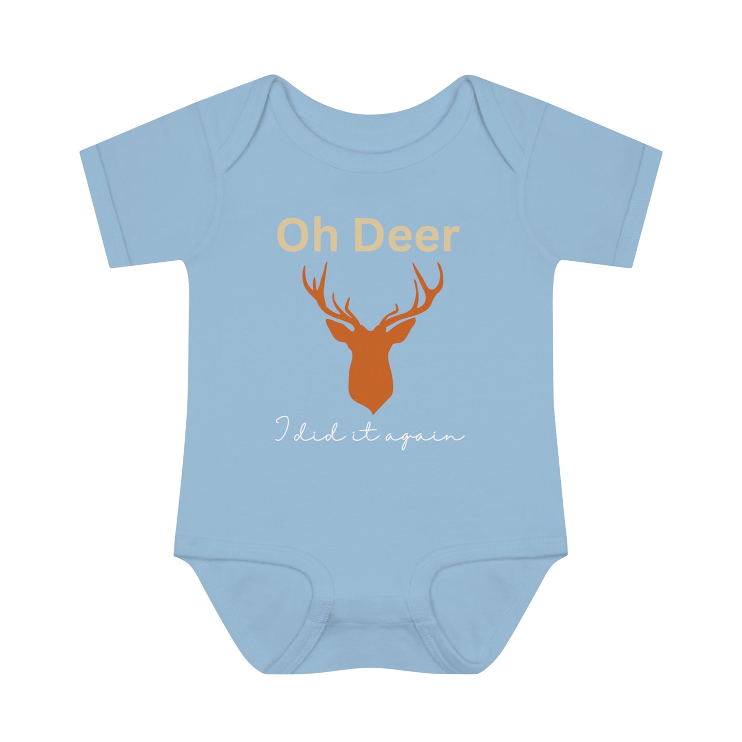 Oh deer I did it again, Infant Baby Rib Bodysuit