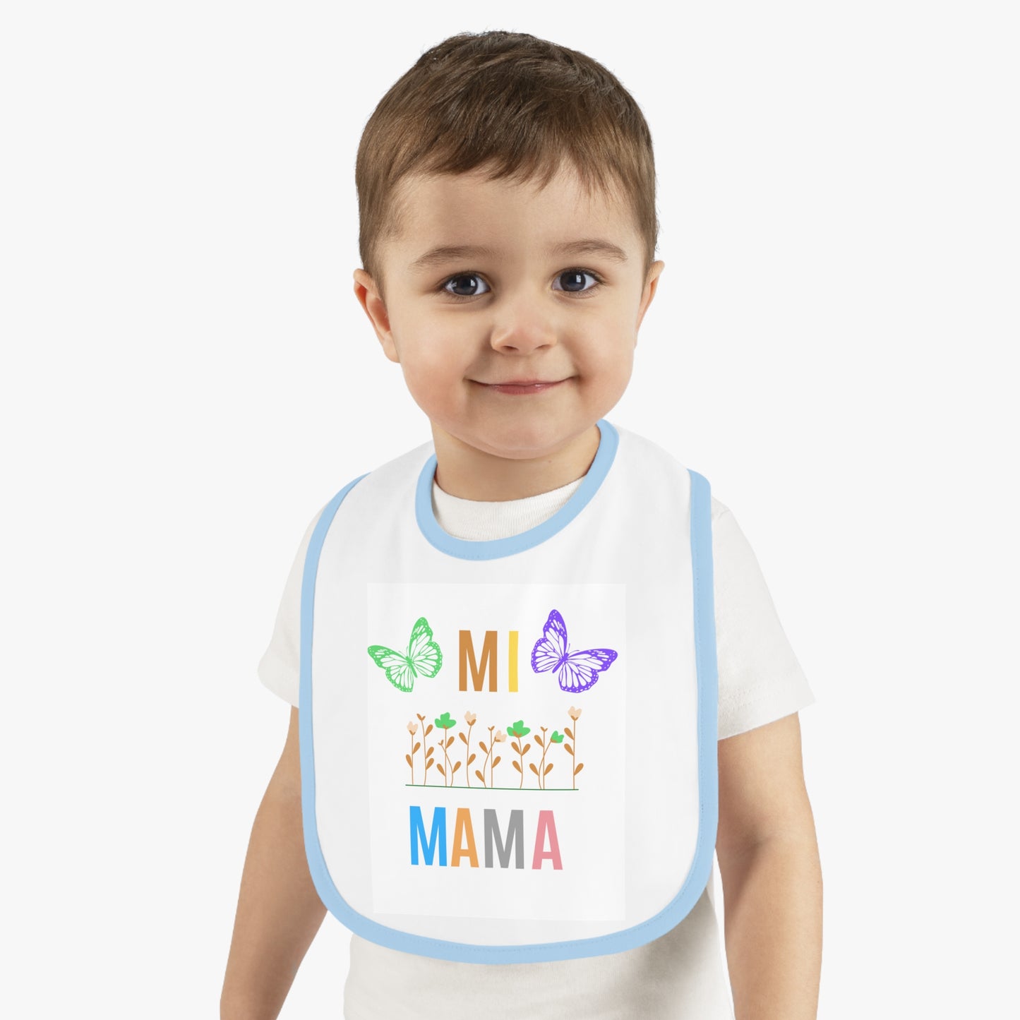 Mi MAMA, Baby Contrast Trim Jersey Bib