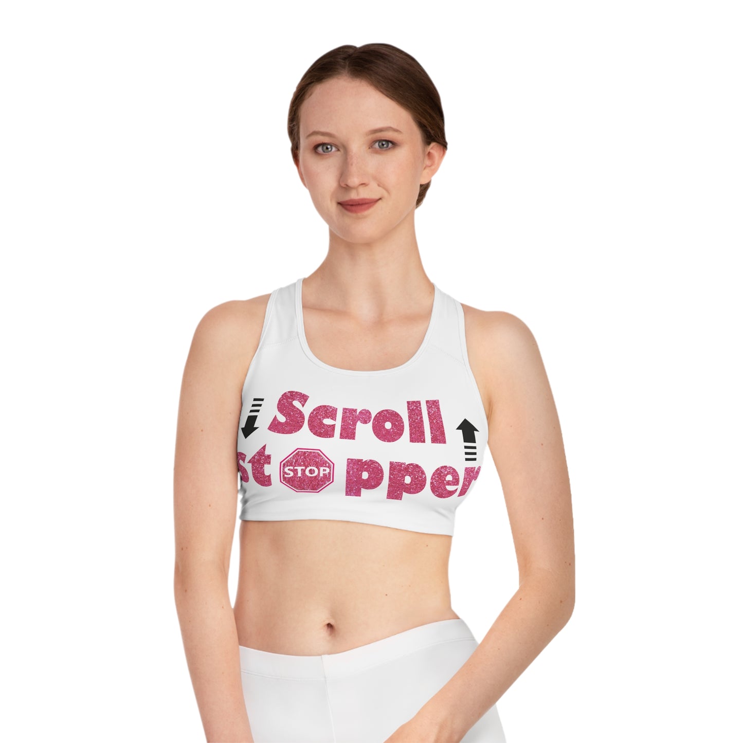 Scroll stopper, Sports Bra (AOP)