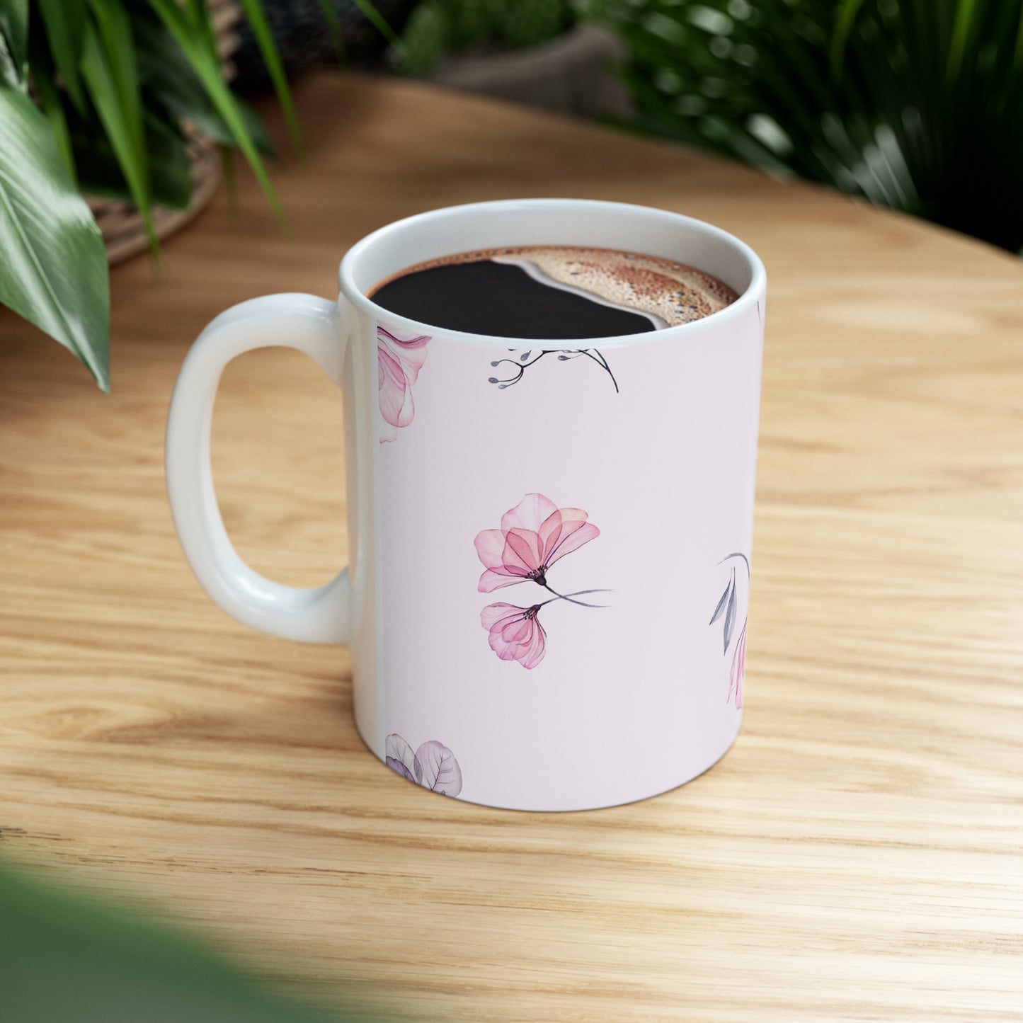 Floral Ceramic Mug, 11oz