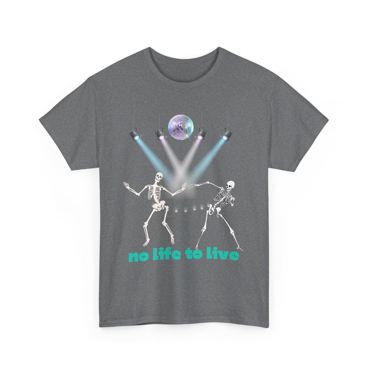 Halloween dancing skeleton Unisex Heavy Cotton Tee