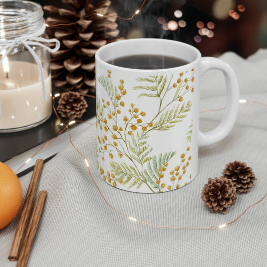 Floral Ceramic Mug, 11oz