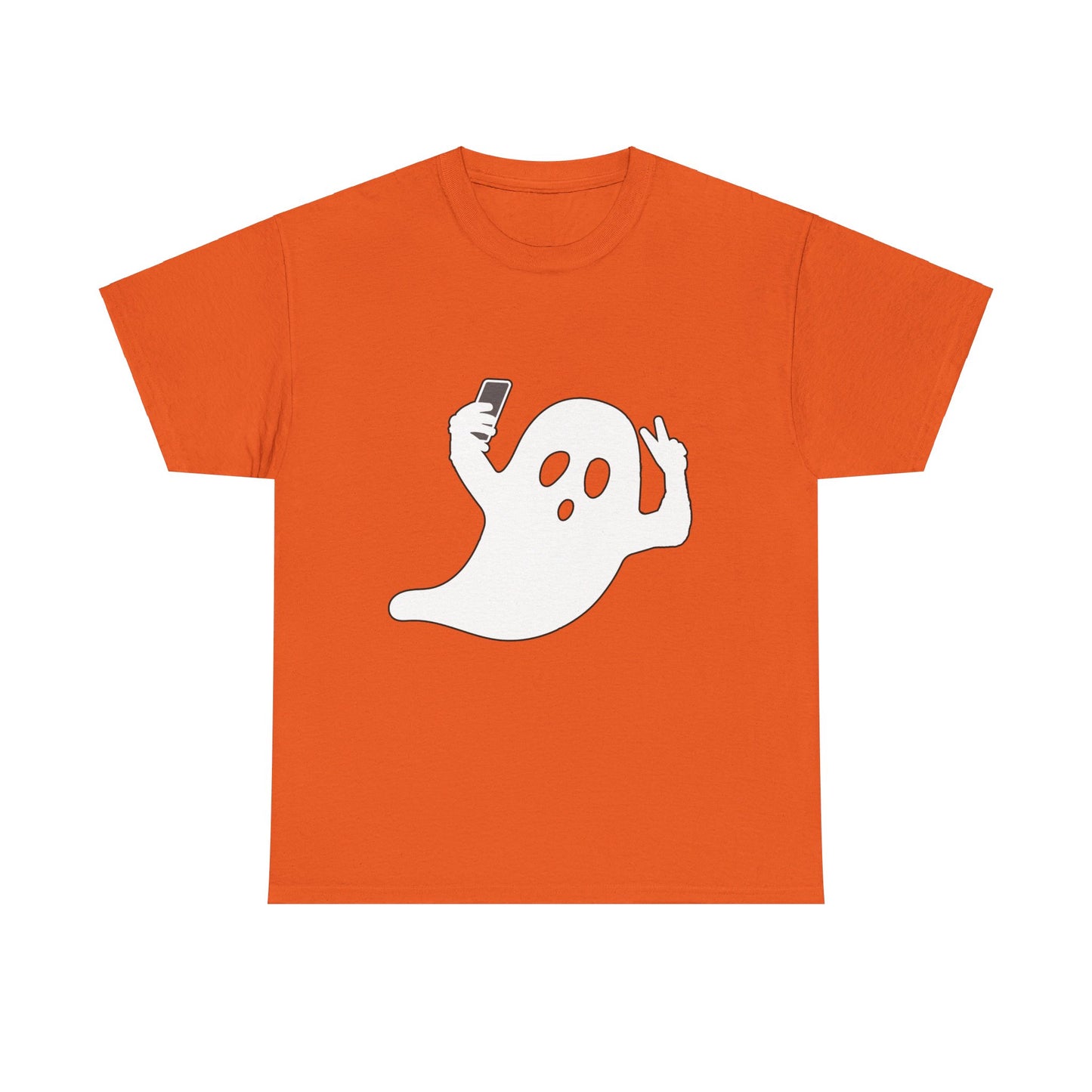 Halloween Ghost selfie ( 1 Last Ghost Selfie ) Unisex Heavy Cotton Tee