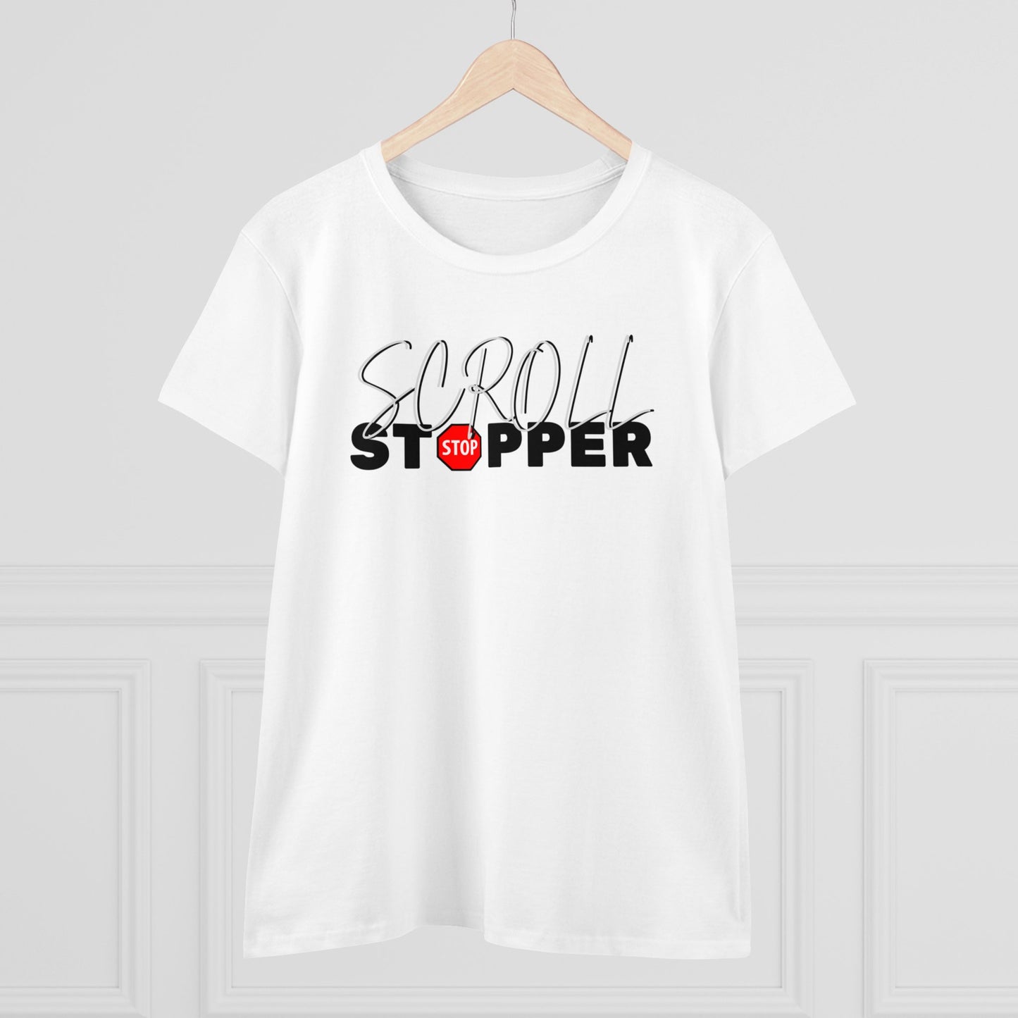 Copy of Scroll stopper cute Women's Midweight Cotton Tee