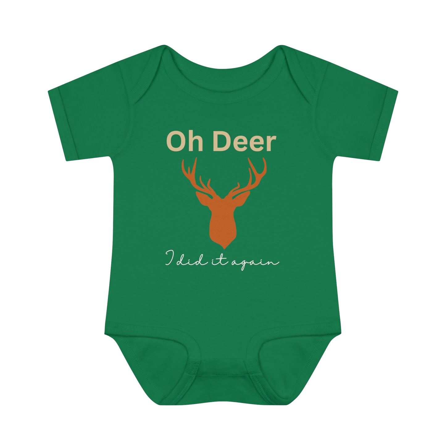 Oh deer I did it again, Infant Baby Rib Bodysuit