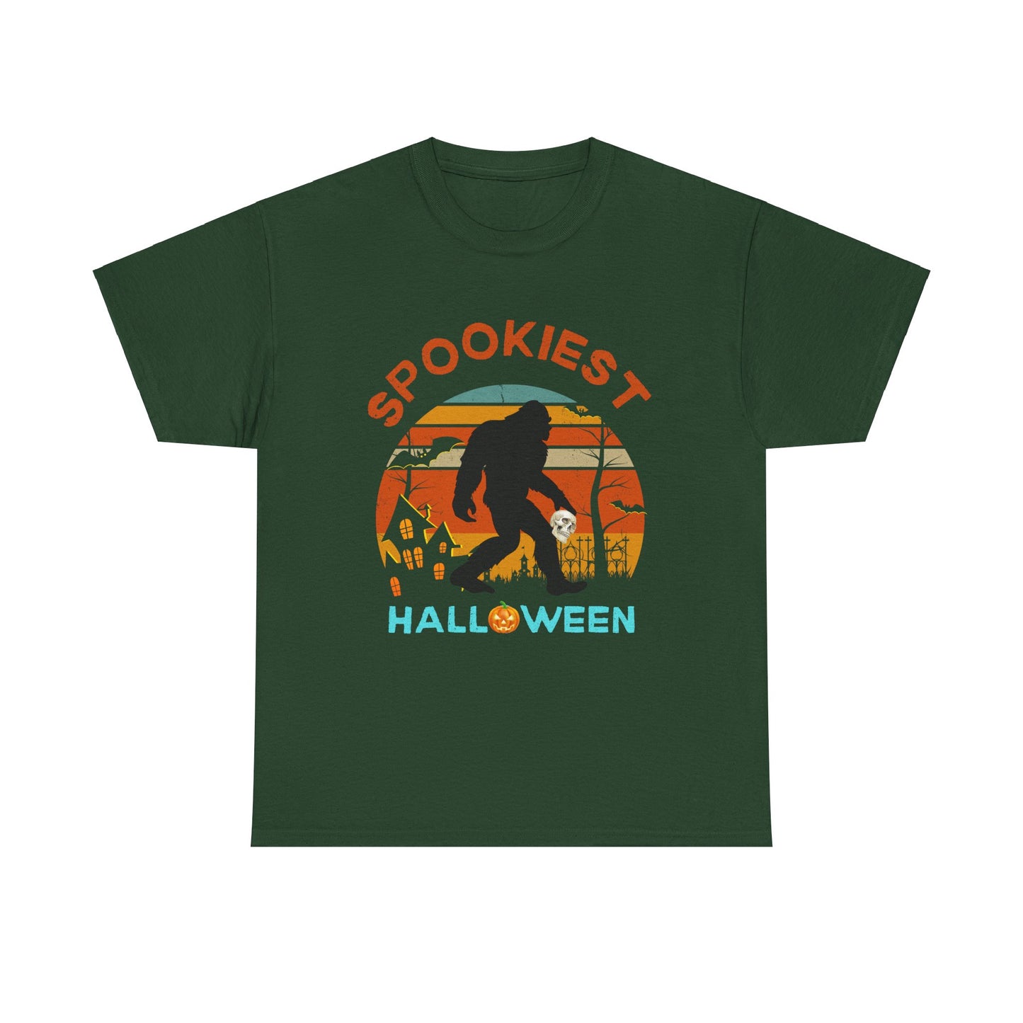 Halloween shirt with big foot carrying skull