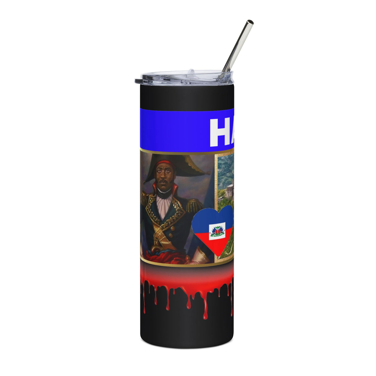 Haiti Heritage 20oz Stainless Steel Tumbler — Historic Citadel & Flag Design