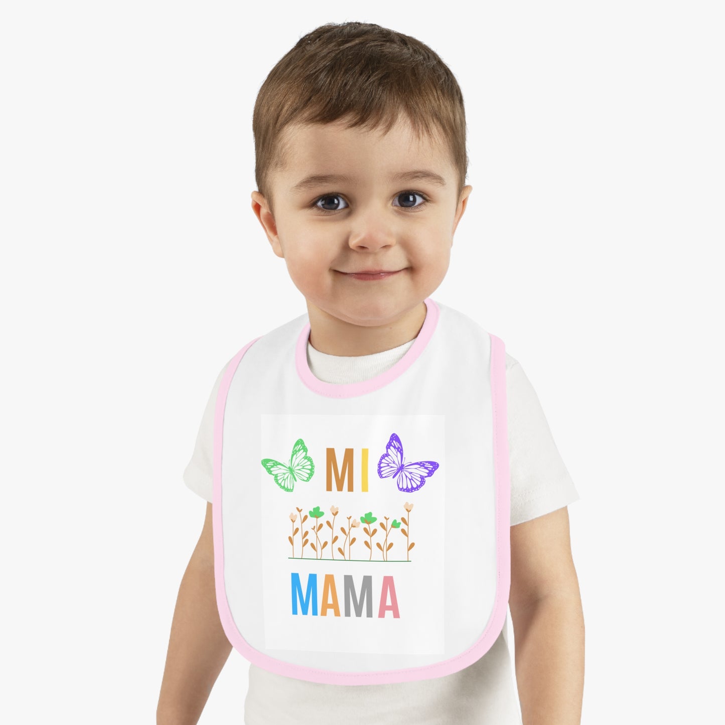 Mi MAMA, Baby Contrast Trim Jersey Bib