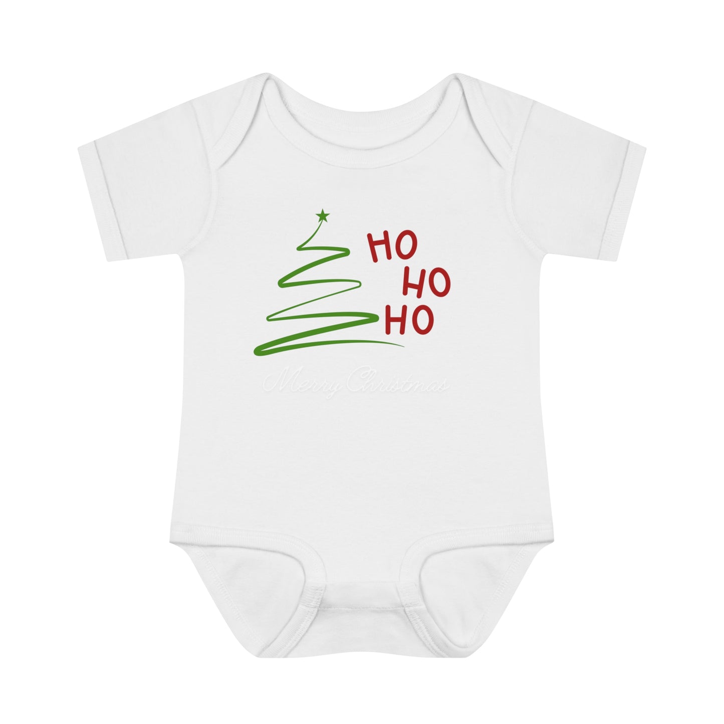 Ho ho ho, Merry Christmas. Infant Baby Rib Bodysuit