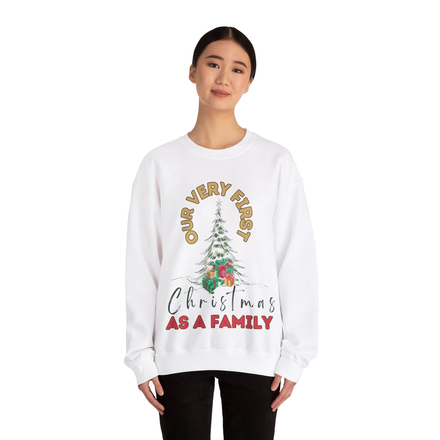 Our first Christmas as a family. Crewneck Sweatshirt