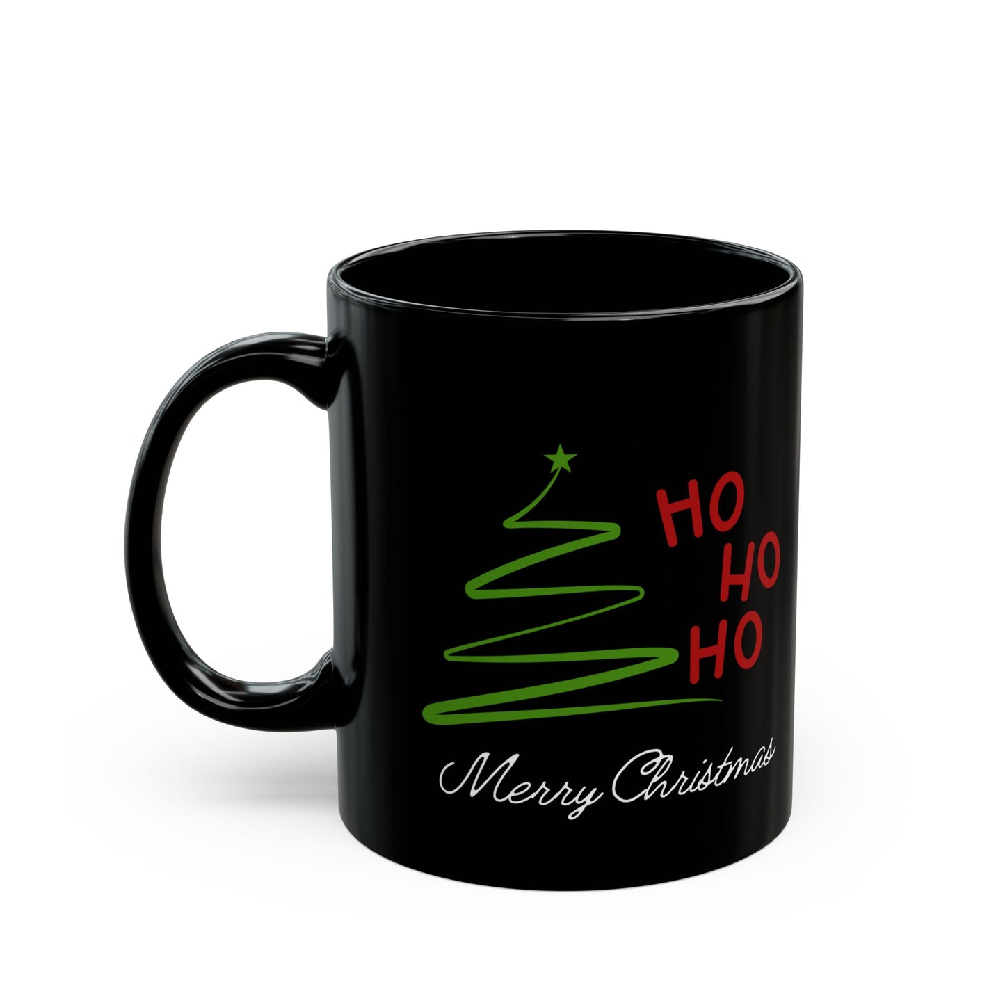 Ho ho ho, Merry Christmas, Black Mug (11oz, 15oz)