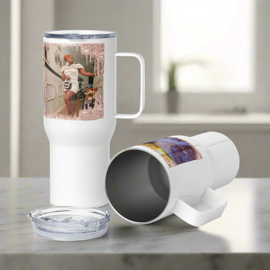 Marie S. Travel mug with a handle