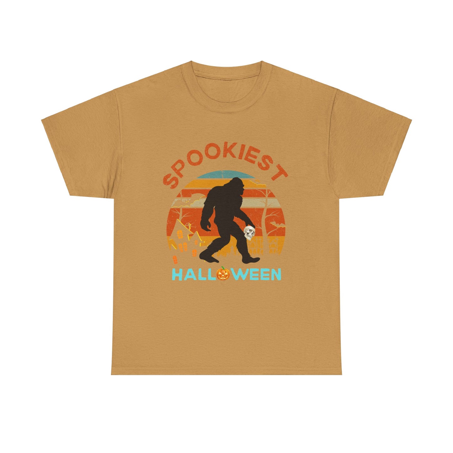 Halloween shirt with big foot carrying skull