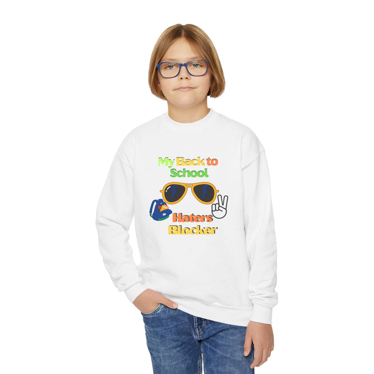 My back to school Youth Crewneck Sweatshirt