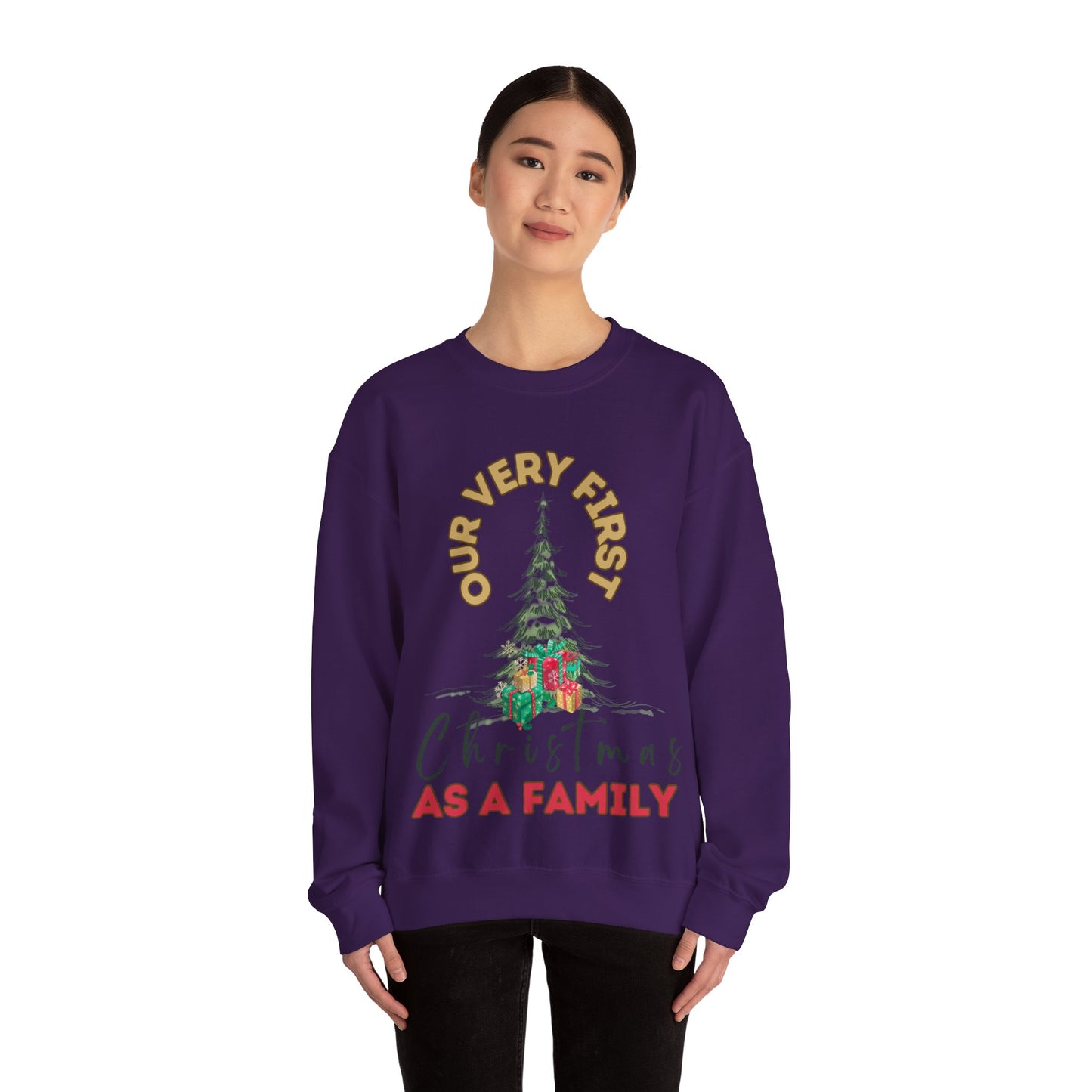 Our first Christmas as a family. Crewneck Sweatshirt