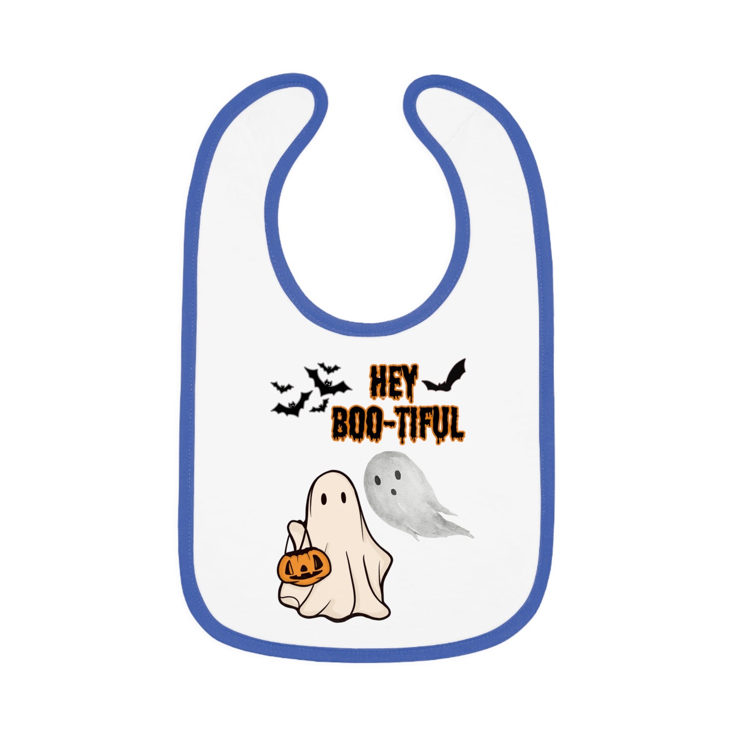 Hey Bootiful, Baby Contrast Trim Jersey Bib