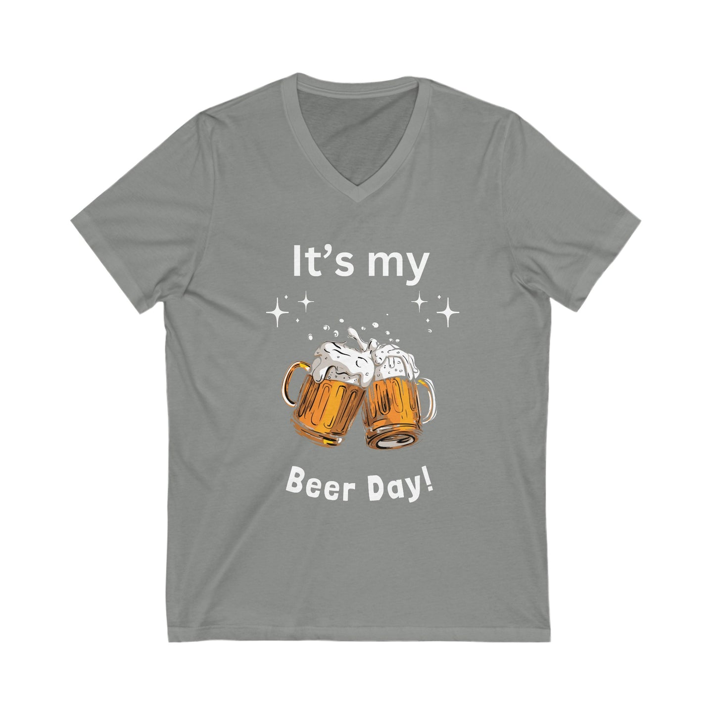 Its My Beer Day  Unisex Jersey Short Sleeve V-Neck Tee