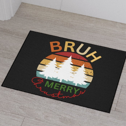 Bruh Merry Christmas, Heavy Duty Floor Mat