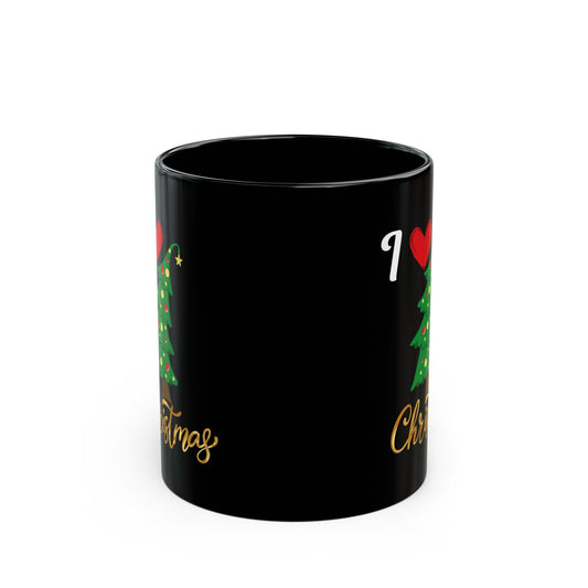 I love Christmas. Black Mug (11oz, 15oz)