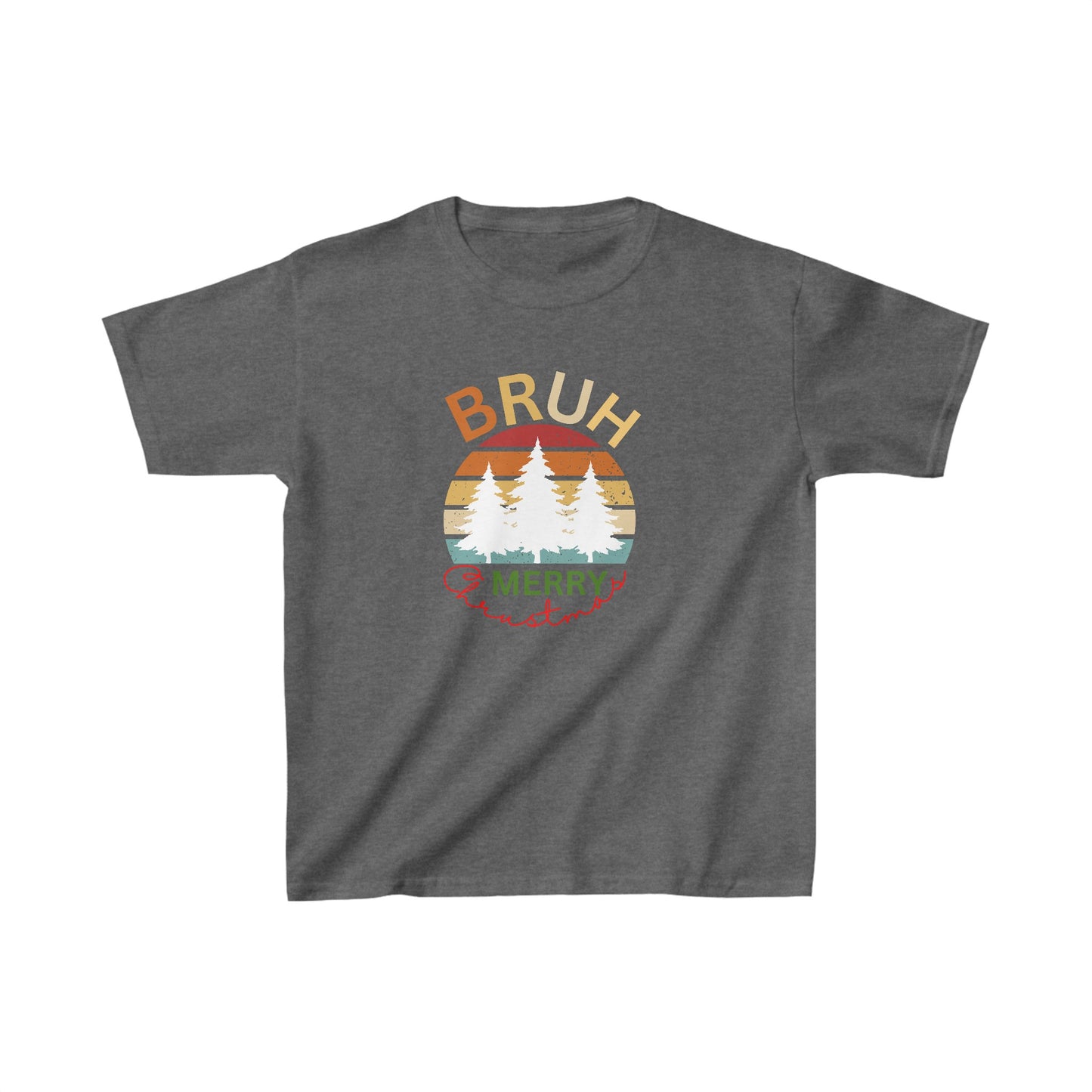 Bruh Merry Christmas. Kids Heavy Cotton™ Tee